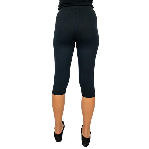 STRABELLO Leggings Corto al Ginocchio Donna Elasticizzati a Vita Alta E2FB
