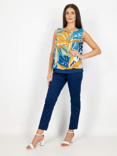 Top Donna Sottogiacca Smanicato In Viscosa A Girocollo