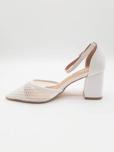 Décolleté da sposa bianca tacco 7 cm