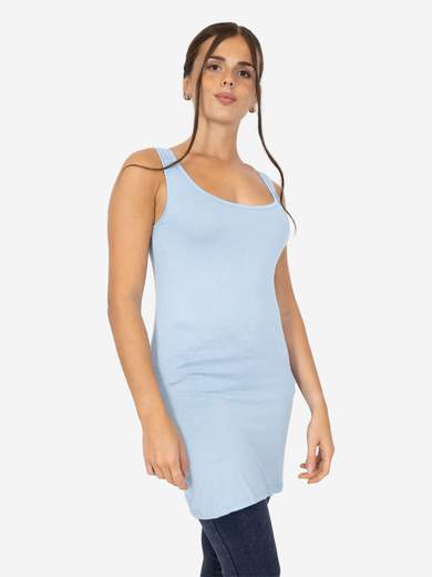 Women's Long Slim Fit Tank Top – Basic Stretch Viscose Model