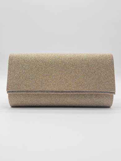 Pochette da Cerimonia Beige Glitterata Elegante