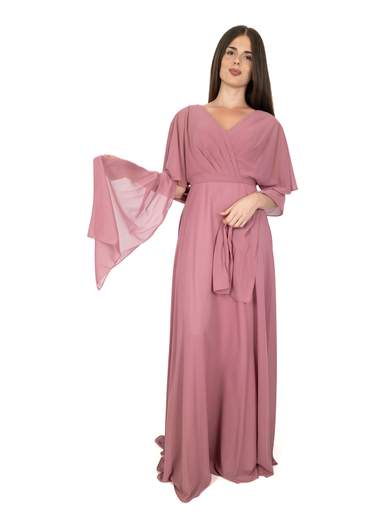 Bianca Brandi Abito Lungo Cerimonia Elegante Stile Impero con Stola 28847