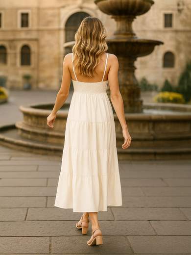 Trending Milano Vestito Estivo Donna in Cotone con Corpetto in Sangallo RB5792M1