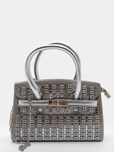 Borsa Elegante Argento Strass p-6013-argento
