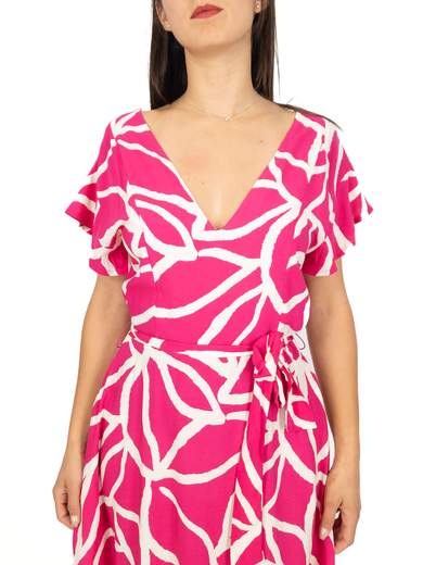 Vestito Donna Estivo Da Giorno Femminile Svasato Longuette Casual