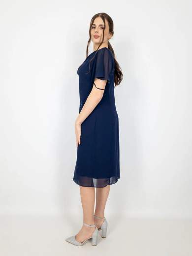 Abito corto da cerimonia curvy con spolverino raffinato