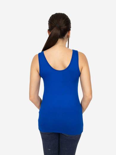 Slim Fit Women’s Tank Top with Wide Straps in Stretch Viscose