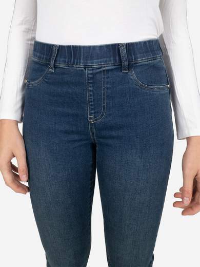 Jeans Jeggings Blu Denim Donna Fascia Elastica