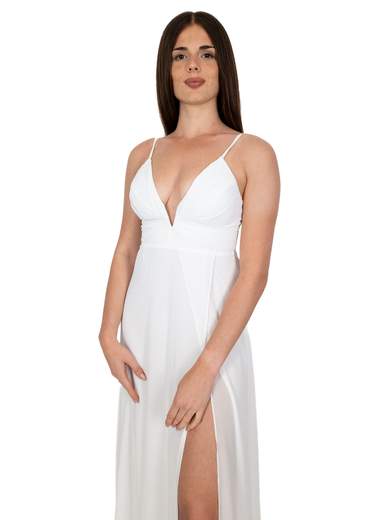 Abito da Sposa Economico in Chiffon con Spacco Gina