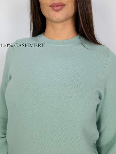 Intreccio Maglia Girocollo In Puro Cashmere Donna Elegante E Casual