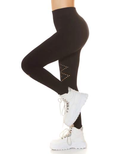 Leggings Sexy Vita Alta con Ritagli – Modello 0000K-19