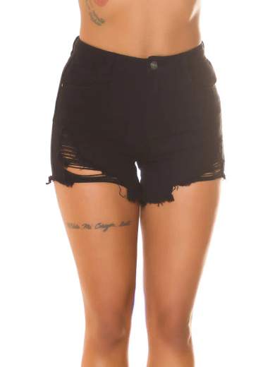 KOUCLA Pantaloncini di jeans sexy effetto strappato 0000J5812