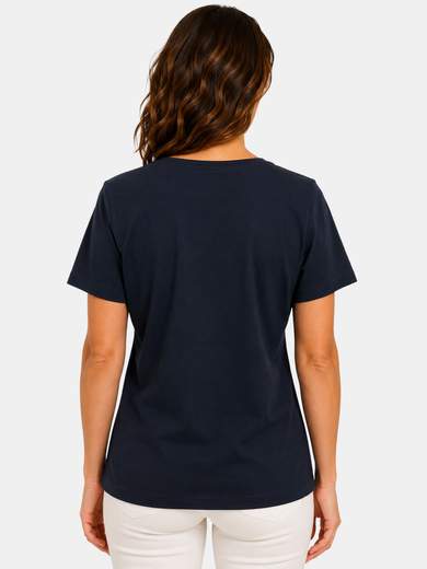 Women's Cotton T-Shirt with Front Print E106