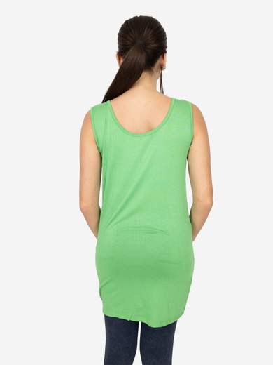 Women's long curvy basic tank top in stretch viscose – One size