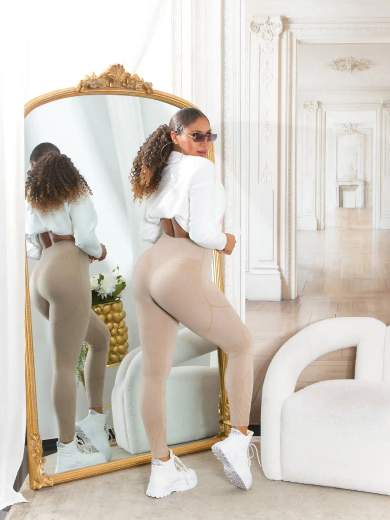 KOUCLA Leggings Modellanti a Vita Alta con Scrunch 0000HL-1367