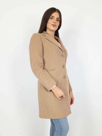 Cappotto Donna Sciancrato Elegante In Panno Caldo Slim Fit