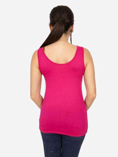 Slim Fit Women’s Tank Top with Wide Straps in Stretch Viscose