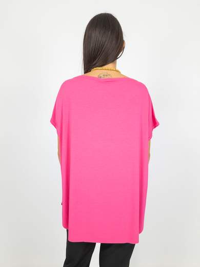 BLUE JOINT T-shirt Donna In Viscosa Basic Oversize Mezze Maniche