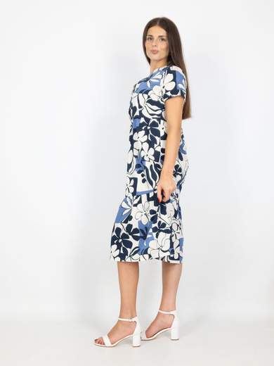 Vestito Donna Estivo A Fiori Da Giorno Casual A Mezza Manica