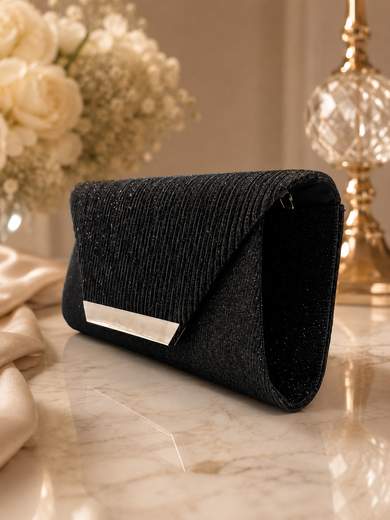 Black Glitter Ceremony Clutch Bag XX3483-NERO