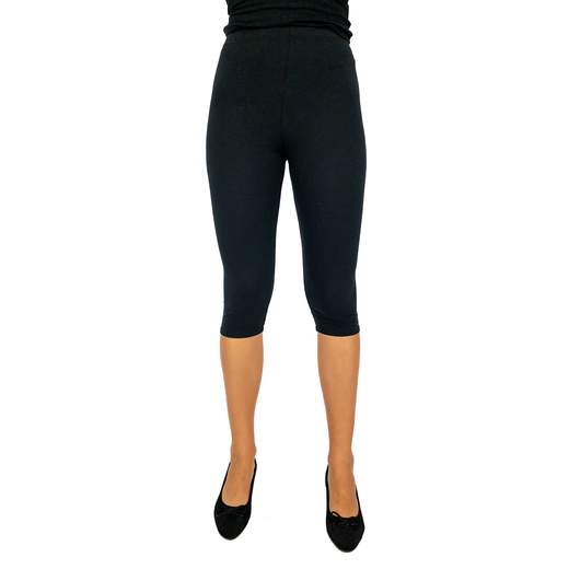 STRABELLO Leggings Corto al Ginocchio Donna Elasticizzati a Vita Alta E2FB