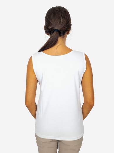 Women’s cotton tank top with circle print and sparkling details