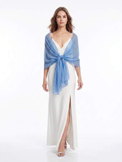 Elegant Solid Color Chiffon Ceremony Stole