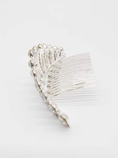 Silver Diadem Tiara with Rhinestones for 18th Birthday and Weddings