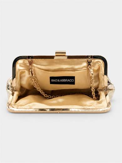 BACI E ABBRACCI Pochette Oro Elegante da Cerimonia TC2942-ORO