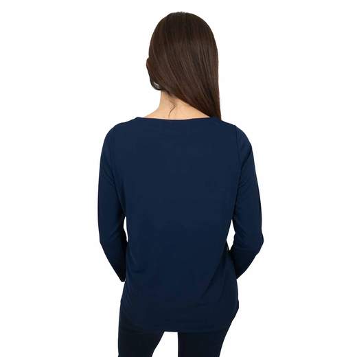 PERLA Blusa Elegante Fantasia Maniche Lunghe Made in Italy