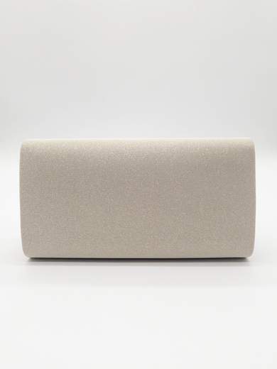 Pochette Elegante Avorio Glitterata con Chiusura Magnetica