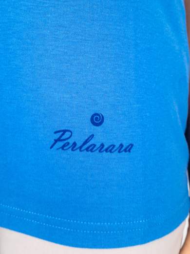 Women’s cotton tank top Perlarara with floral print and glitter Made in Italy