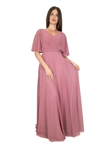 Bianca Brandi Abito Lungo Cerimonia Elegante Stile Impero con Stola 28847