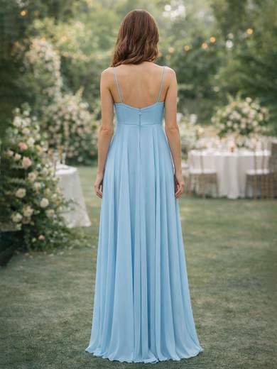 Elegant long georgette evening dress