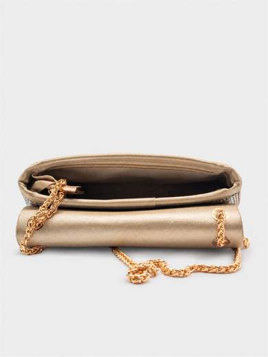 MICHELLE MOON Borsetta Scintillante Strass e Pietre Cerimonia mnk2709-oro