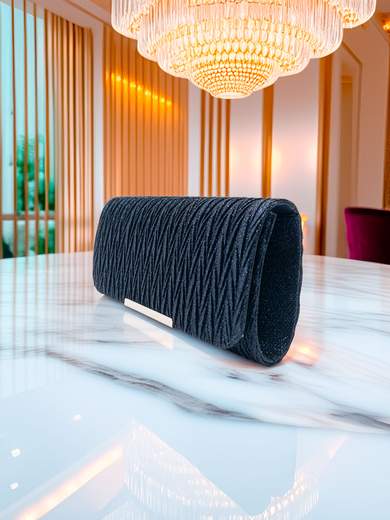 MICHELLE MOON Pochette cerimonia blu elegante XX3479-BLU