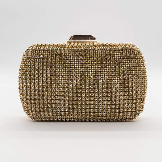 Pochette da Cerimonia Oro con Strass