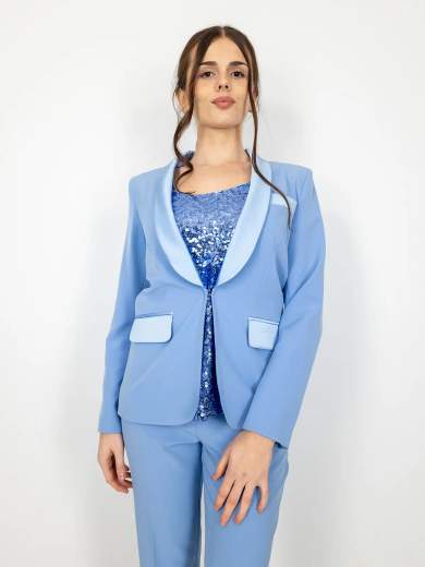 Tailleur da cerimonia con giacca, pantalone e top elegante