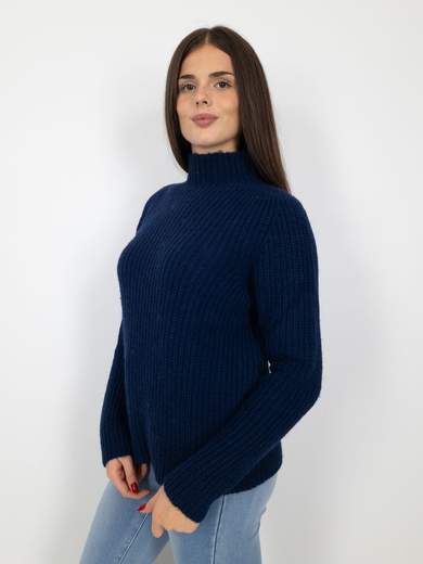 BLUE JOINT Maglione Dolcevita Donna In Lana Con Collo Alto Comodo