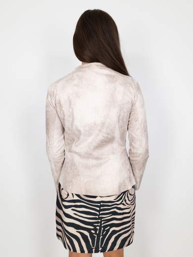 Giacca Ecopelle Donna Corta Con Zip E Maniche Lunghe