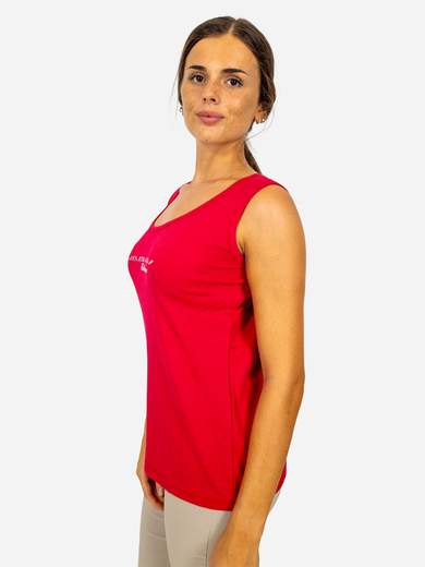 Women's cotton tank top with Perlarara logo and rhinestones