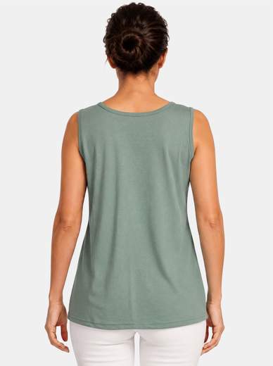 Women's Cotton Tank Top Perlarara with Rhinestones
