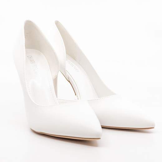 Chiara Foscari Scarpe Sposa Décolleté Bianche con Tacco Alto 10 cm BHLL-001-BIANCO