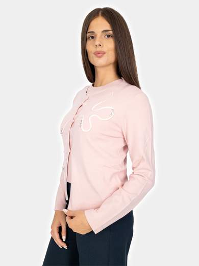 Golfino Gemello Cardigan Elegante Corto Con Bottoni E Maglia