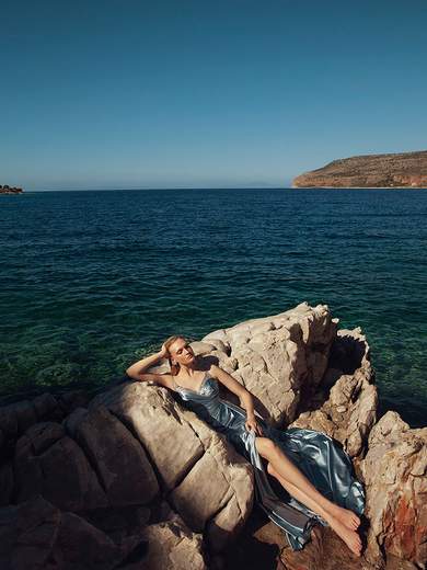 Vestito Cerimonia Elegante Lungo Da Testimone Sposa Con Spacco