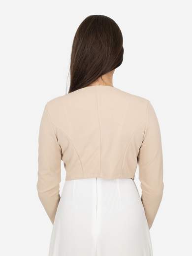 Elegant short crepe bolero with long sleeves