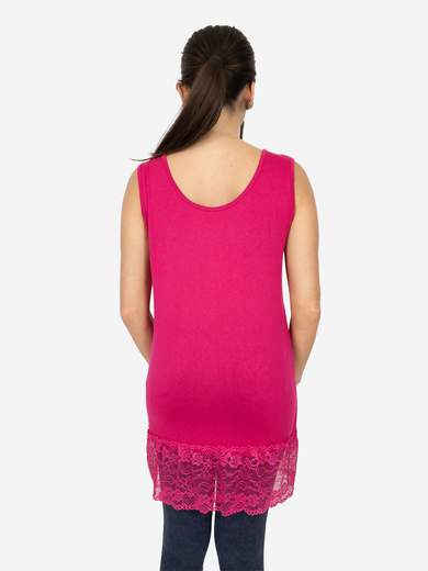 Canotta Lunga Curvy con Pizzo per Donna – Morbida e Comoda