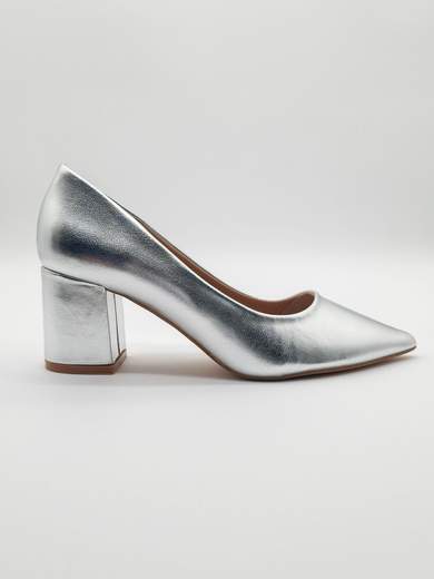 CHIARA FOSCARI Décolleté Argento a Punta con Tacco Largo e alto 6,5 cm A31-3103-ARGENTO