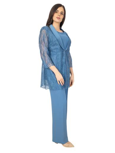 Completo elegante tre pezzi da cerimonia con pantalone