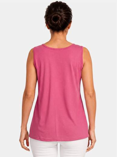 Women's Cotton Tank Top Perlarara with Rhinestones